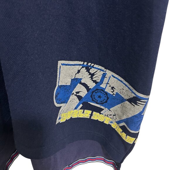 Vintage Bugle Boy Polo Shirt Men Size XL Blue Short Sleeve Preppy - Picture 4 of 6